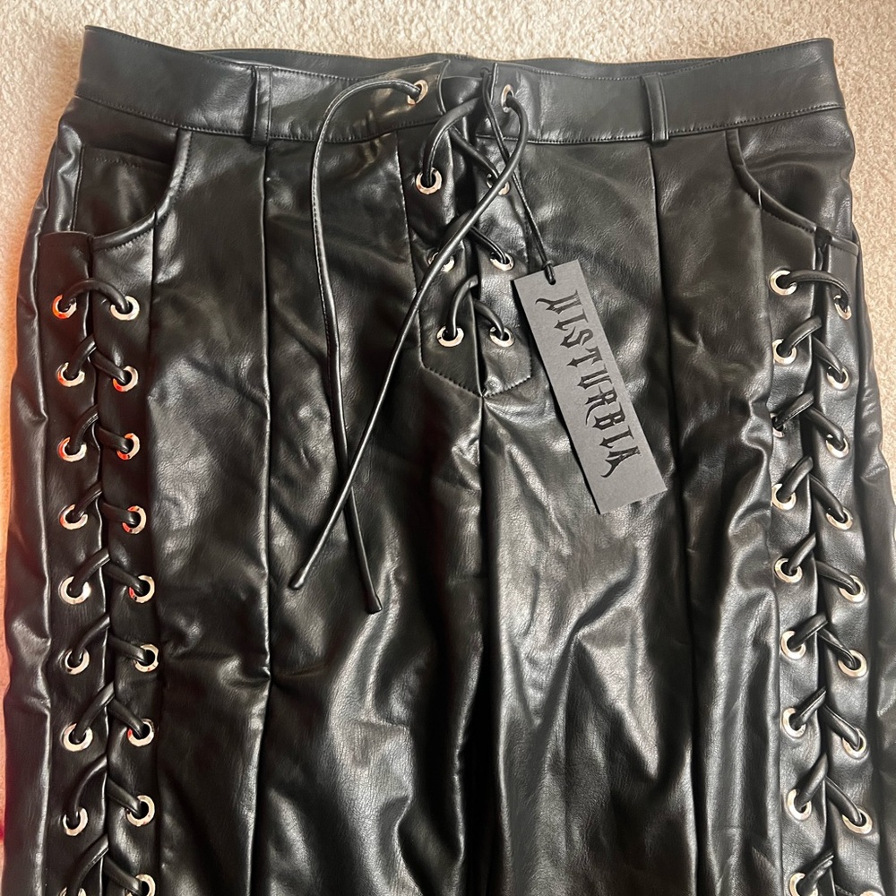 Disturbia Black Leather Pants